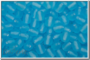 B�hm. Glasschliffperle, feuerpol., 4mm, aquamarine, trans., matte, 50 Stk.