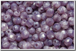 B�hm. Glasschliffperle, feuerpol., 4mm, lavender, moonlight, 50 Stk.