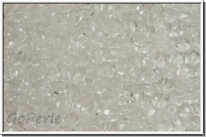 B�hm. Glasschliffperle, feuerpol., 3mm, crystal, trans., 50 Stk.