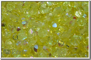 B�hm. Glasschliffperle, feuerpol., 4mm, jonquil, trans., AB, 50 Stk.