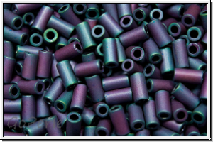 TBU-1-0705, TOHO Bugle 1", 3mm, blue, met., iris., matte, 10g
