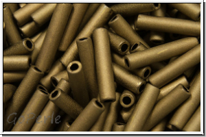 TBU-3-0702, TOHO Bugle 3", 9mm, copper, dk., met., matte, 10g