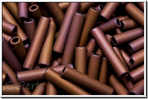TBU-3-0703, TOHO Bugle 3", 9mm, mauve mocca, met., matte, 10g