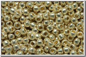 R-11-0558PF, TOHO Rocailles, 11/0, silver, galv., met., perm.-finish, 10g