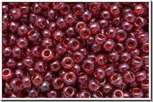 R-11-0332, TOHO Rocailles, 11/0, raspberry, trans., gold luster, 10g