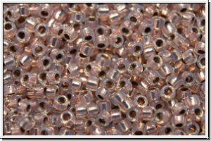 R-15-0741, TOHO Rocailles, 15/0, white, opal, copper-ld., 5g