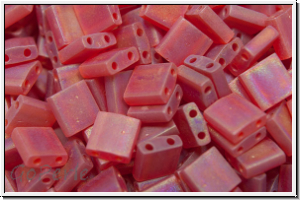 TL-0140fr, MIYUKI Tila Beads, red, trans., matte, AB, 60 Stk.