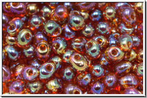DP-0257, MIYUKI Tropfen, 3,4mm, amber, dk., trans., AB, 10g