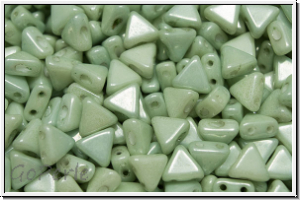 KHEOPS� PAR PUCA�, 6x5mm, white, op., lt. green marbled, 50 Stk.