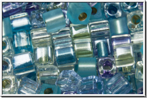 SB-03-Mix-b08, MIYUKI Squares, 3mm, Mix "Serenity", 10g