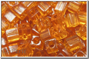 SB-03-0133, MIYUKI Squares, 3mm, amber, trans., 10g