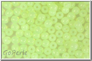 b�hm.Glasperle, rund, 4 mm, jonquil, opal, 50 Stk.