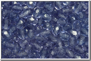 B�hm. Glasschliffperle, feuerpol., 4mm, tanzanite, trans., 50 Stk.