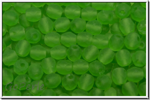 B�hm. Glasschliffperle, feuerpol., 4mm, kelly green, trans., matte, 50 Stk.