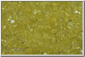 B�hm. Glasschliffperle, feuerpol., 4mm, topaz, pale, trans., 50 Stk.