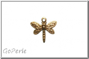 Anh�nger "Mini Dragonfly" TRINITY BRASS, 20x21mm, antikmessingfb., Messing, 1 Stk.