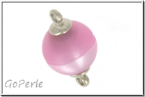 Magnetverschluss "Polaris", Acryl, rhodium plated, shiny rose, 12mm, 1 Stk.