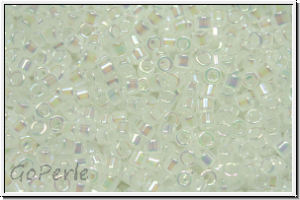 DB0222, MIYUKI Delica, 11/0, white, opal, AB, 5g