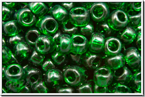 R-08-0939, TOHO Rocailles, 08/0, emerald, trans., 10g