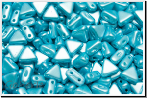 KHEOPS� PAR PUCA�, 6x5mm, white, alabaster, aqua pastel, 50 Stk.