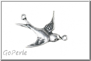 Anh�nger/Verbinder "Schwalbe, rechts" TERRA VINTAGE, 19,5x16,5mm, antikmessingfb., Messing, 1 Stk.