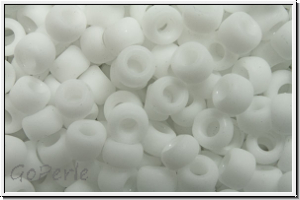 R-08-0041f, TOHO Rocailles, 08/0, white, op., matte, 10g