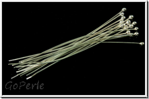 Kopfstifte "Kugel", 50/0,5mm, silberfb., 925er Silber, 1 Stk.