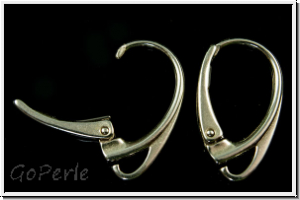 Klappbrisuren "einfach", 18x10mm, silberfb., 925er Silber, 1 Paar
