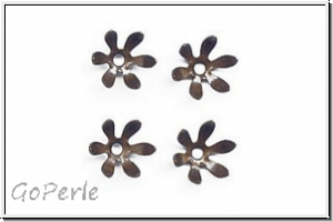 Perlenkappe "Bl�tenkelch, 6-bl�ttrig" TERRA VINTAGE, 6x3mm, antikmessingfb., Messing, 1 Stk.