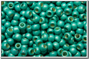 R-11-0569fPF, TOHO Rocailles, 11/0, turquoise, galv., met., perm.-finish, matte, 10g
