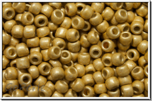 R-11-0557fPF, TOHO Rocailles, 11/0, gold, galv., met., perm.-finish, matte, 10g
