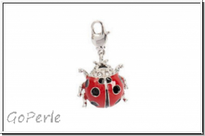 Rico Design Big Charms "Marienk�fer" rot/schwarz, 1 Stk.