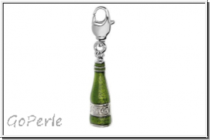 Rico Design Charm, "Sektflasche", gr�n/silber, 1 Stk.