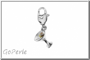 Rico Design Charm "Cocktailglas", silber, 1 Stk.
