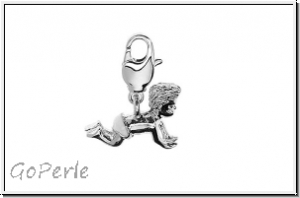 Rico Design Charm "Baby", silber/wei�, 1 Stk.