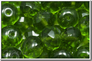 b�hm. Schliffperle, Donut, 6x9mm, olivine, dk., trans., 10 Stk.