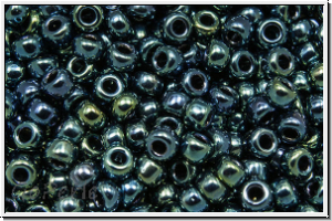RR-08-0456, MIYUKI Rocailles, 08/0, hematite, met., iris., 10g