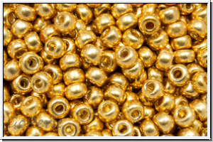 RR-08-4202, MIYUKI Rocailles, 08/0, gold, met., galv., duracoated, 5g