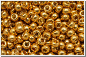 RR-08-4203, MIYUKI Rocailles, 08/0, gold, yellow, met., galv., duracoated, 5g