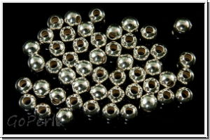 Silberperle "Kugel, glatt", 3,0mm, silberfb., 925er Silber, 10 Stk.