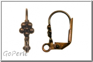 Klappbrisur "Daisy" TRINITY BRASS, 15x10mm, antikmessingfb., Messing, 1 Paar