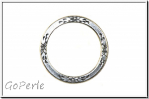 Ring "Floral Eternal Ring" TRINITY BRASS, 25mm, antikversilbert, Messing, 1 Stk.