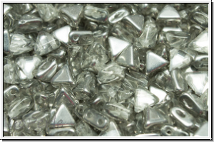 KHEOPS� PAR PUCA�, 6x5mm, crystal, trans., half silver, 50 Stk.