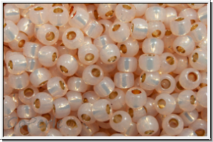 R-11-2126PF, TOHO Rocailles, 11/0, peach, lt., opal, silver-ld., perm.-finish, 10g