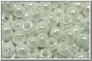 RR-06-0528, MIYUKI Rocailles, 06/0, white pearl, ceylon, 10g