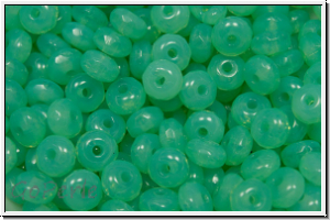 b�hm. Schliffperle, Donut, 2x3mm, green turquoise, opal, 30 Stk.