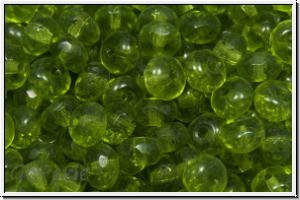 b�hm. Schliffperle, Donut, 3x5mm, olivine, trans., 30 Stk.