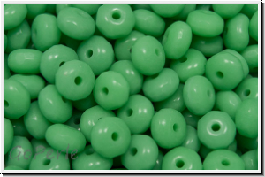 b�hm. Schliffperle, Donut, 3x5mm, green turquoise, op., 30 Stk.