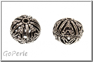 Metallperle "Donut", 13x15mm, antiksilberfb., Metall, 1 Stk.