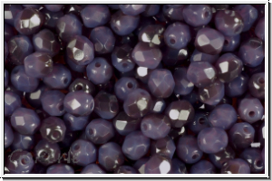 B�hm. Glasschliffperle, feuerpol., 4mm, amethyst, opal, luster, 50 Stk.